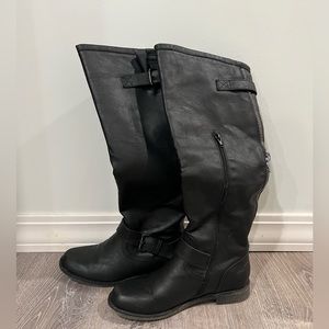 ShoeDazzle Women's Letoya Tall Riding Boots- Black